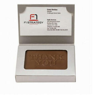 Molded Business Card Chocolate Bar - 1 oz. - Silver