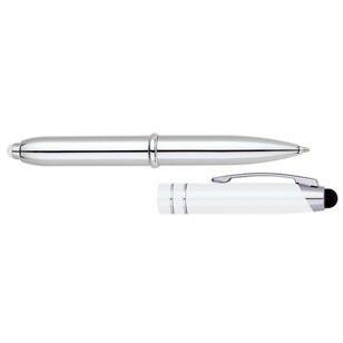 Legacy Ballpoint Pen, Stylus, and LED Light - White