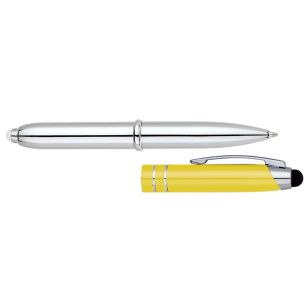 Legacy Ballpoint Pen, Stylus, and LED Light - Yellow (PMS-Yellow C)