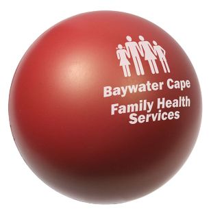 Round Stress Ball - Burgundy