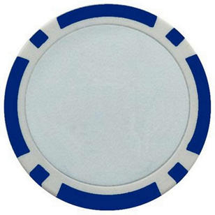 Poker Chip Ball Marker - Blue
