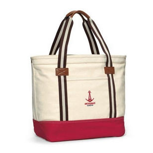 Heritage Supply Catalina Cotton Tote - Natural/Red