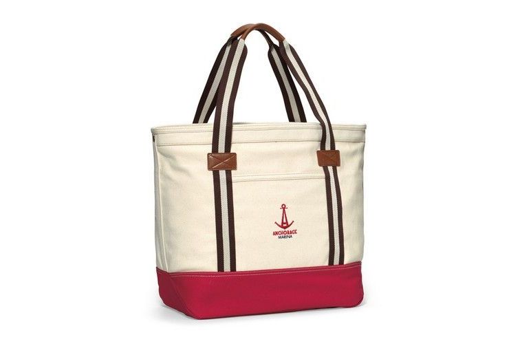 Heritage Supply Catalina Cotton Tote - Natural/Red