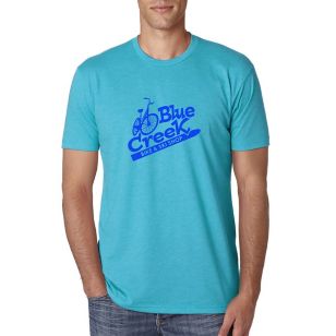 Next Level Apparel Unisex CVC Crewneck T-Shirt - Blue, Bondi