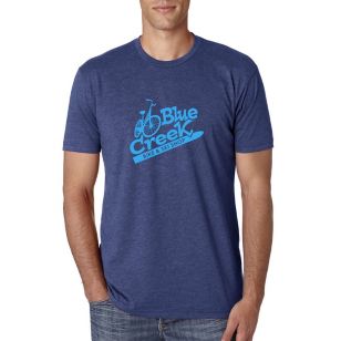 Next Level Apparel Unisex CVC Crewneck T-Shirt- TESTING - Blue, Storm