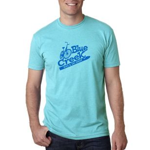 Next Level Apparel Unisex CVC Crewneck T-Shirt- TESTING - Blue, Tahiti