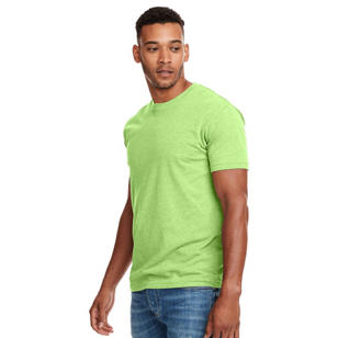 Next Level Apparel Unisex CVC Crewneck T-Shirt - Green, Neon Heather