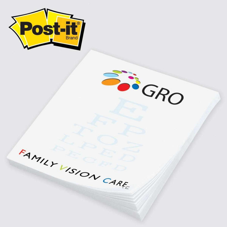 Post-It(R) Printed Notes Full Color - 2-3/4"W x 3"H - 25 Sheets - White