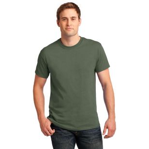 Gildan Ultra 100% Cotton Tee - Dark/Color - Green, Military