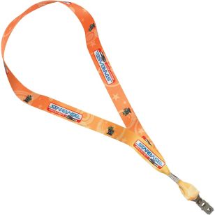 3/4" Heavy Weight Satin Lanyard - White