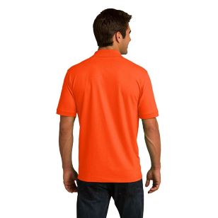 Port & Company 5.5 Oz. Jersey Knit Polo - Dark - Orange, Safety