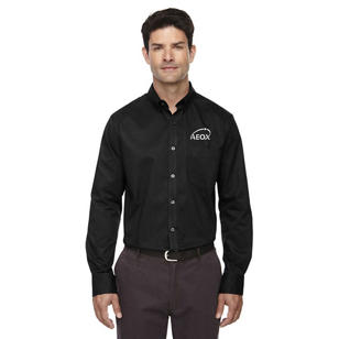 Core 365 Men's Operate Long-Sleeve Twill Shirt - Black