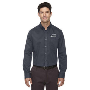 Core 365 Men's Operate Long-Sleeve Twill Shirt - Carbon