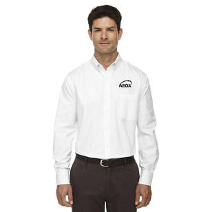 Core 365 Men's Operate Long-Sleeve Twill Shirt - White
