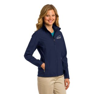 Port Authority Ladies Core Soft Shell Jacket - Dark/Color - Blue, Dress Navy