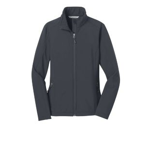 Port Authority Ladies Core Soft Shell Jacket - Dark/Color - Gray, Battleship