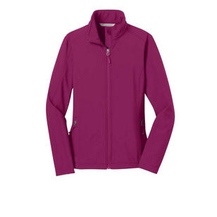 Port Authority Ladies Core Soft Shell Jacket - Dark/Color - Berry, Very