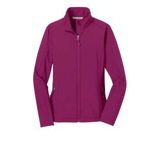 Port Authority Ladies Core Soft Shell Jacket - Dark/Color - Berry, Very