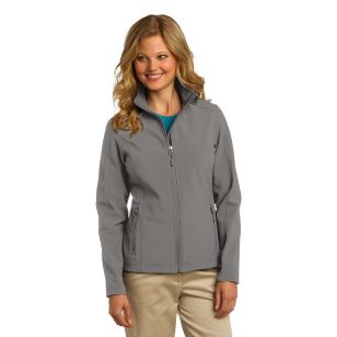 Port Authority Ladies Core Soft Shell Jacket - Dark/Color - Smoke, Deep