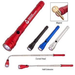 Telescopic Aluminum Flashlight with Magnet - 