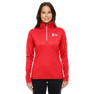 Under Armour Ladies' Qualifier 1/4 Zip - Red