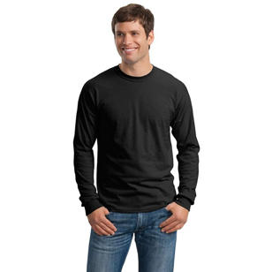 Gildan Ultra Cotton 100% Cotton Long Sleeve T-Shirt - Black