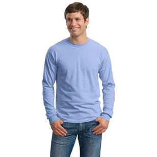 Gildan Ultra Cotton 100% Cotton Long Sleeve T-Shirt - Blue, Carolina