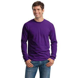 Gildan Ultra Cotton 100% Cotton Long Sleeve T-Shirt - Purple