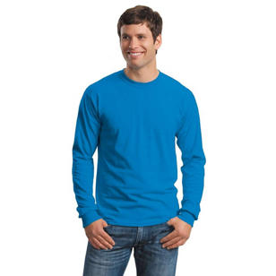 Gildan Ultra Cotton 100% Cotton Long Sleeve T-Shirt - Sapphire