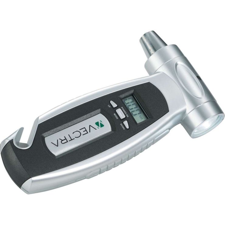 Safety Digital Tire Gauge Tool - Silver