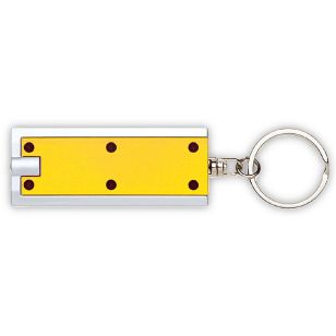 LED Flashlight Keychain - Yellow (PMS-Yellow C)
