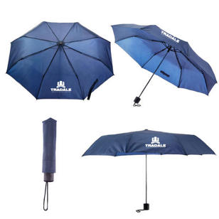 42" Budget Folding Umbrella - Blue, Navy