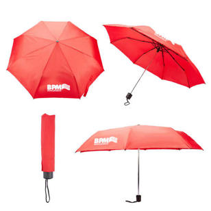 42" Budget Folding Umbrella - Red