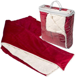 Micro Mink Sherpa Blanket - Red