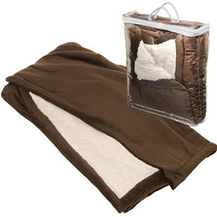 Micro Mink Sherpa Blanket - Brown