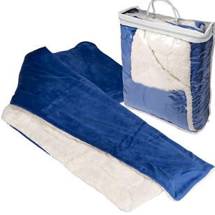 Micro Mink Sherpa Blanket - Blue, Reflex
