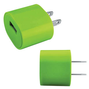 USB to AC Adapter - UL Certified - Green, Lime