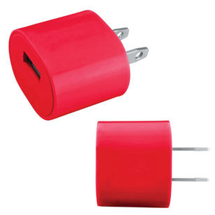 USB to AC Adapter - UL Certified - Red