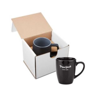 12 oz. Contemporary Challenger Cafe Ceramic Mug - With Mailer - 
