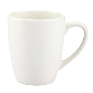 12 oz. Contemporary Challenger Cafe Ceramic Mug - White