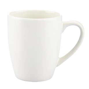 12 oz. Contemporary Challenger Cafe Ceramic Mug - White