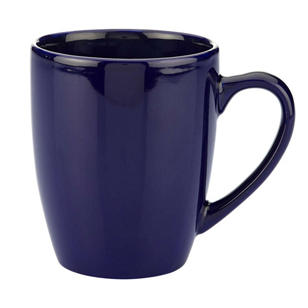 12 oz. Contemporary Challenger Cafe Ceramic Mug - Blue, Cobalt