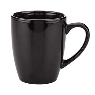 12 oz. Contemporary Challenger Cafe Ceramic Mug - Black