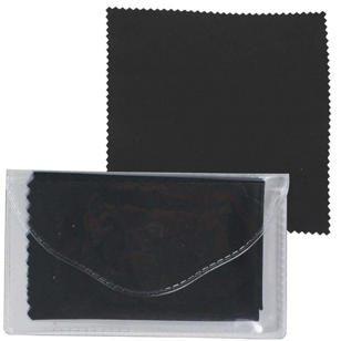 Microfiber Cleaner Cloth in Pouch - Black
