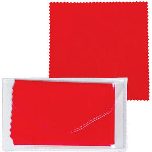 Microfiber Cleaner Cloth in Pouch - Red
