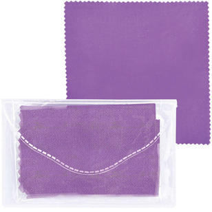 Microfiber Cleaner Cloth in Pouch - Purple