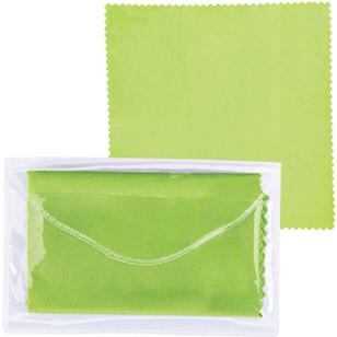 Microfiber Cleaner Cloth in Pouch - Green, Lime