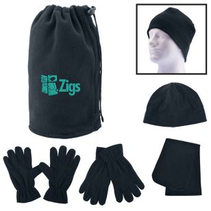 Jet Fleece Winter Set - Black