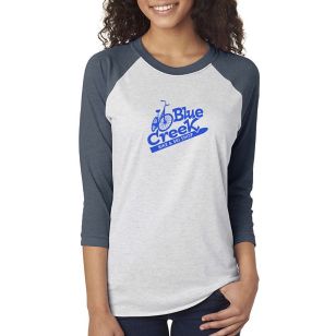 Next Level Unisex Triblend 3/4 Sleeve Raglan Tee - Dark/All - Blue, Indigo/White, Heather