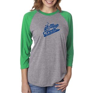 Next Level Unisex Triblend 3/4 Sleeve Raglan Tee - Dark/All - Green, Envy/ Gray, Heather Premium